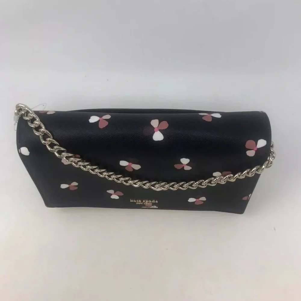 Kate Spade Black and Purple‎ Crossbody Bag with Gold Chain